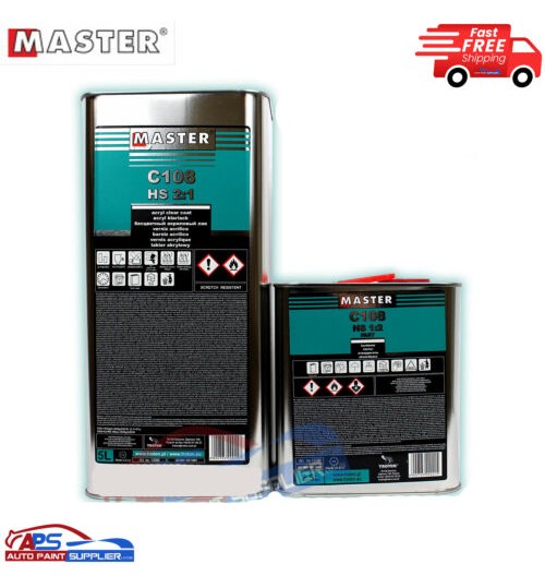 C108 MASTER HS 2:1 ACRYL CLEAR COAT 5L + C108 FAST HARDENER 2.5L